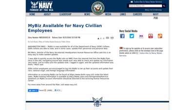 This usually takes homeport command initiated OCHR action to correct. . Mybiz login navy